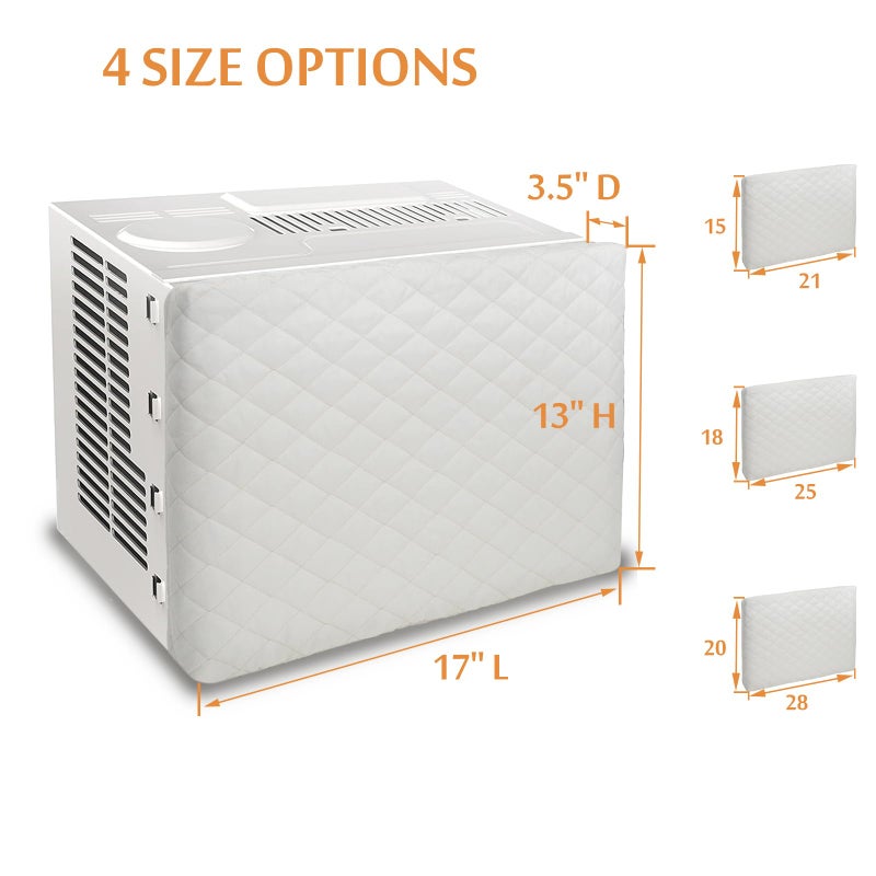 Foozet Indoor Air Conditioner Cover Double Insulation, XS Beige - Image 2